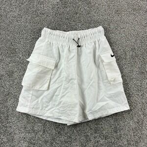 Nike‎ Essential Woven Cargo Shorts Women's XS White Athletic Stretch DM6247-100